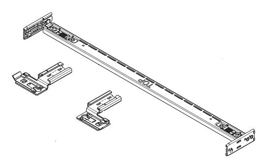 DELL Kabelmanagementarm, Regal-Schienenset, 2U – für PowerEdge R550/R750/R770 (u. a.) – silber