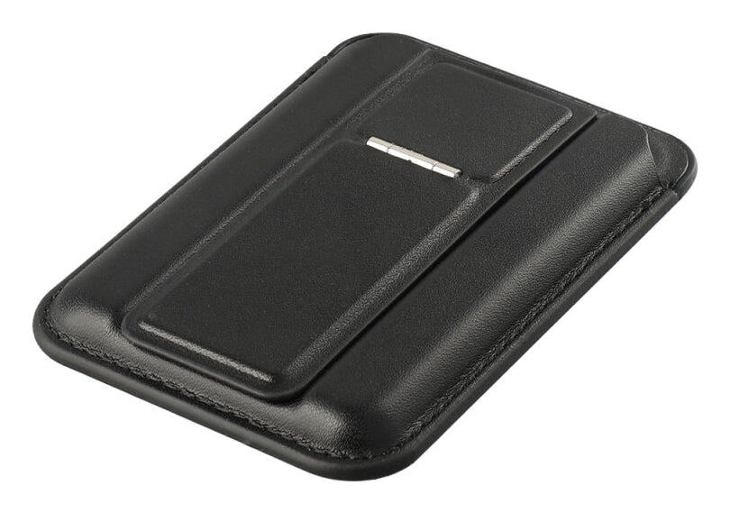 4smarts Magnet Wallet mit Kickstand – Kartenhalter/Wallet – magnetische Befestigung, RFID-Leseschutz – Schwarz