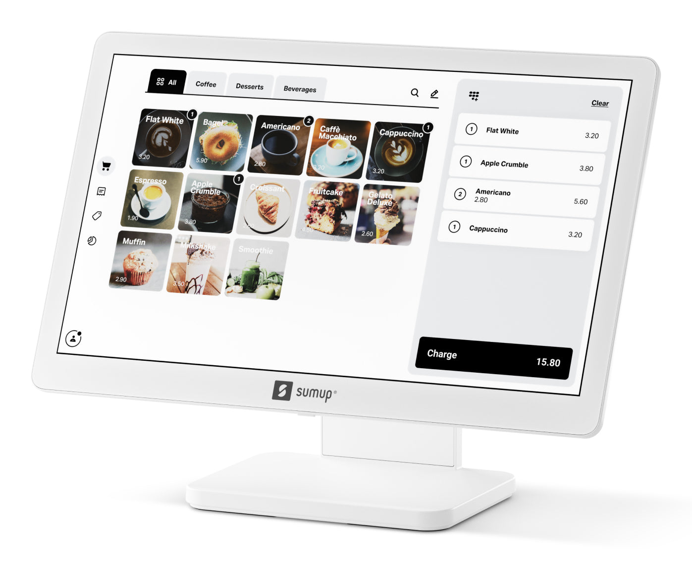 SumUp Kassensystem Lite – POS-System 13,0", 1920×1080, Touch, WLAN, inkl. Solo & Ladestation