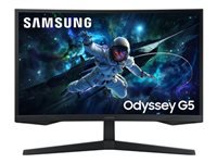 Samsung Odyssey G55C – Monitor, 27" WQHD (2560 × 1440), VA, Gebogen, 165 Hz, 300 cd/m², VESA 75 × 75, Schwarz