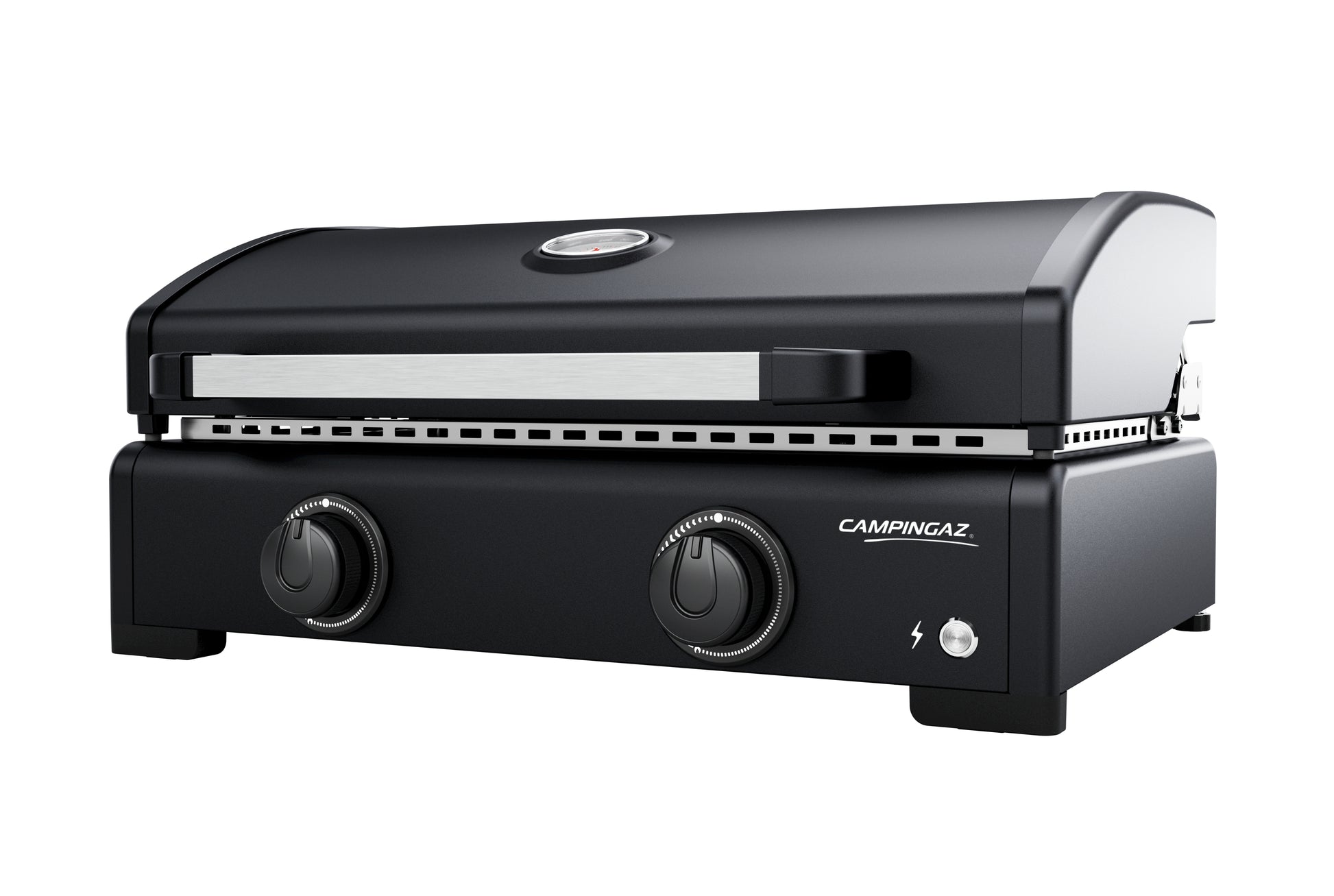 Campingaz Plancha Onyx 2 Cook – 36 × 58 cm, 6000 W, 2× Brenner, Gas – schwarz