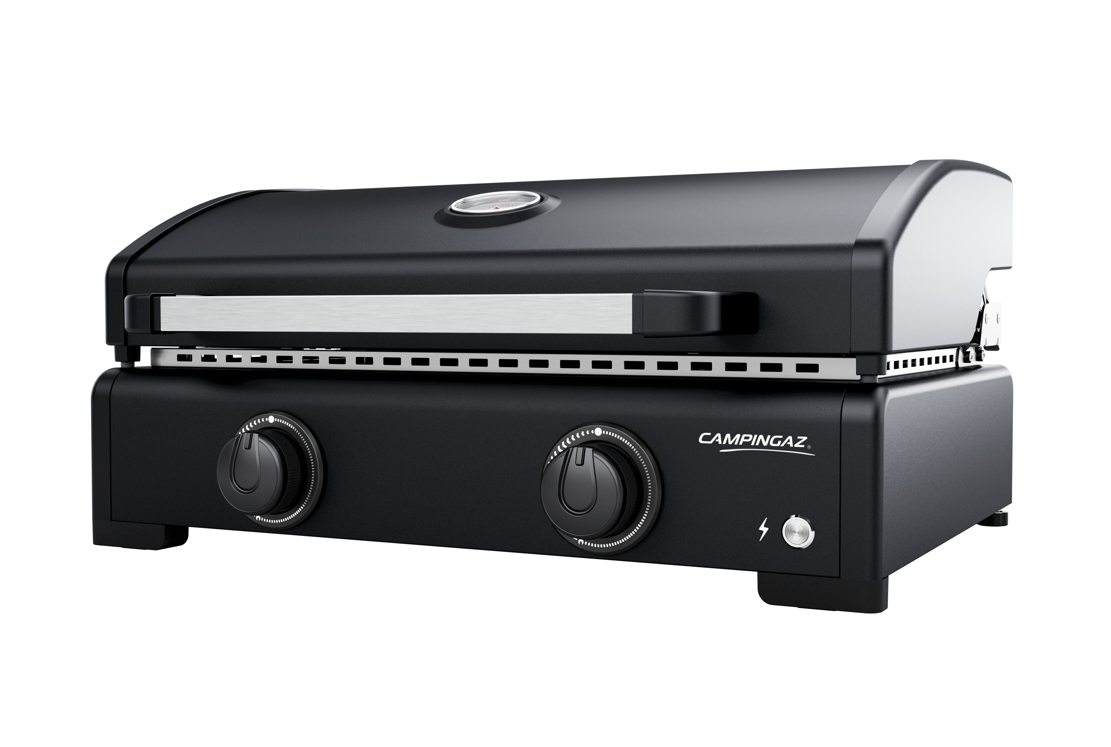 Campingaz Plancha Onyx 2 Cook – 36 × 58 cm, 6000 W, 2× Brenner, Gas – schwarz