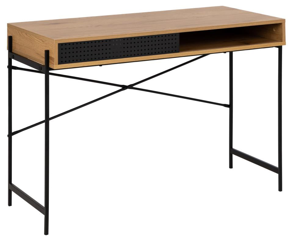AC Design Angus – Schreibtisch, 110 × 50 cm, Eiche/Schwarz