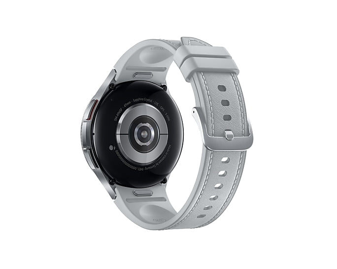 Samsung Galaxy Watch6 Classic 47 mm GPS – Edelstahl Silber, 50 m, für Android