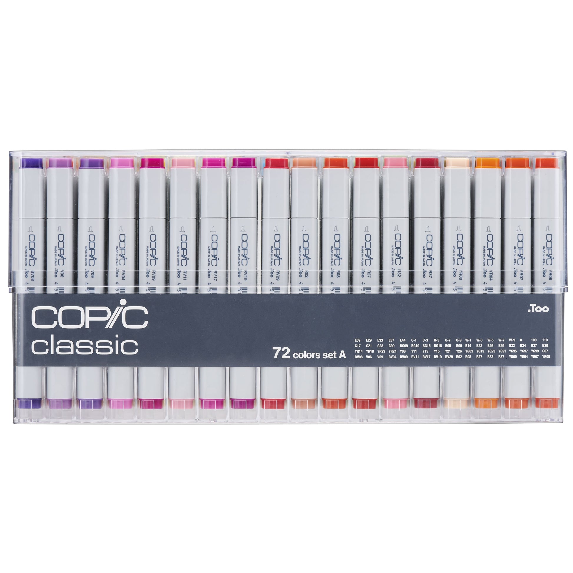 Copic Permanent Marker – Verschiedene Farben, 72 Stück