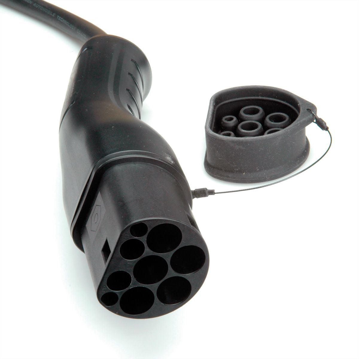 ROLINE EV-Ladekabel Stromkabel – Typ 2–Typ 2, 1-phasig 32 A 7,4 kW, 5 m, IP65, Schwarz