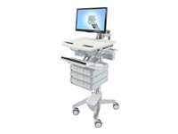 Ergotron StyleView IT-/Medizin-Fahrwagen – höhenverstellbar, Höhe 68 cm, für Monitore bis 24"