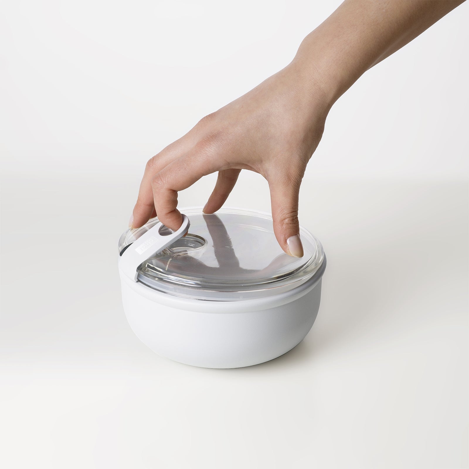 Rotho Vorratsdose 750 ml, Ø 15,7 × 8,2 cm, Kunststoff (recycelt), Hellrosa