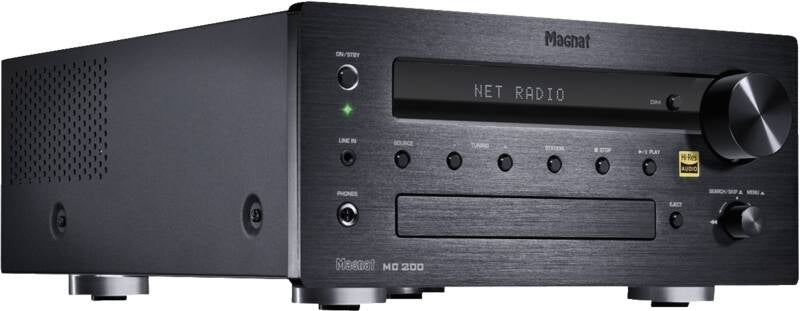 Magnat MC 200 R – Micro HiFi-Anlage, DAB+, CD, Bluetooth, WLAN, 75 W – Schwarz