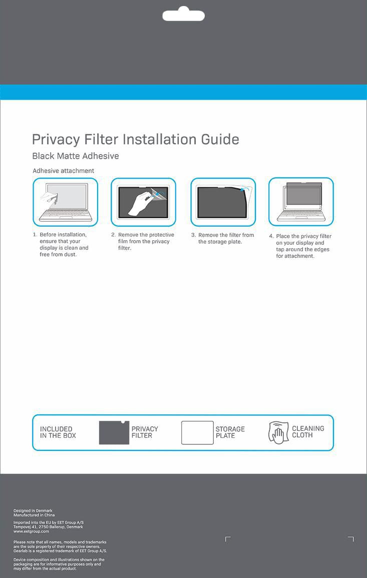 eSTUFF Blickschutzfilter – 13,5" (305 × 213 mm), Microsoft Surface Laptop