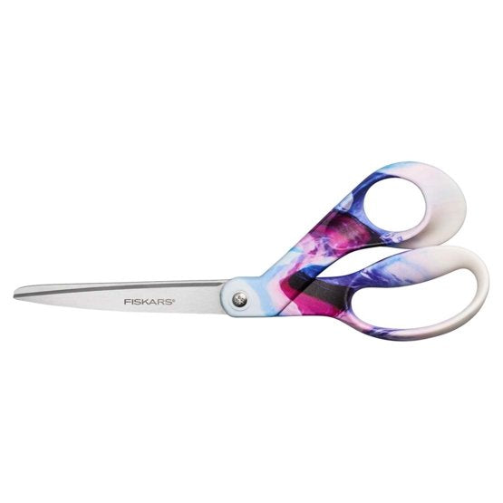 Fiskars Morph Schere 21,0 cm, spitz, für Rechtshänder – Edelstahl, ergonomischer Griff, farbig sortiert