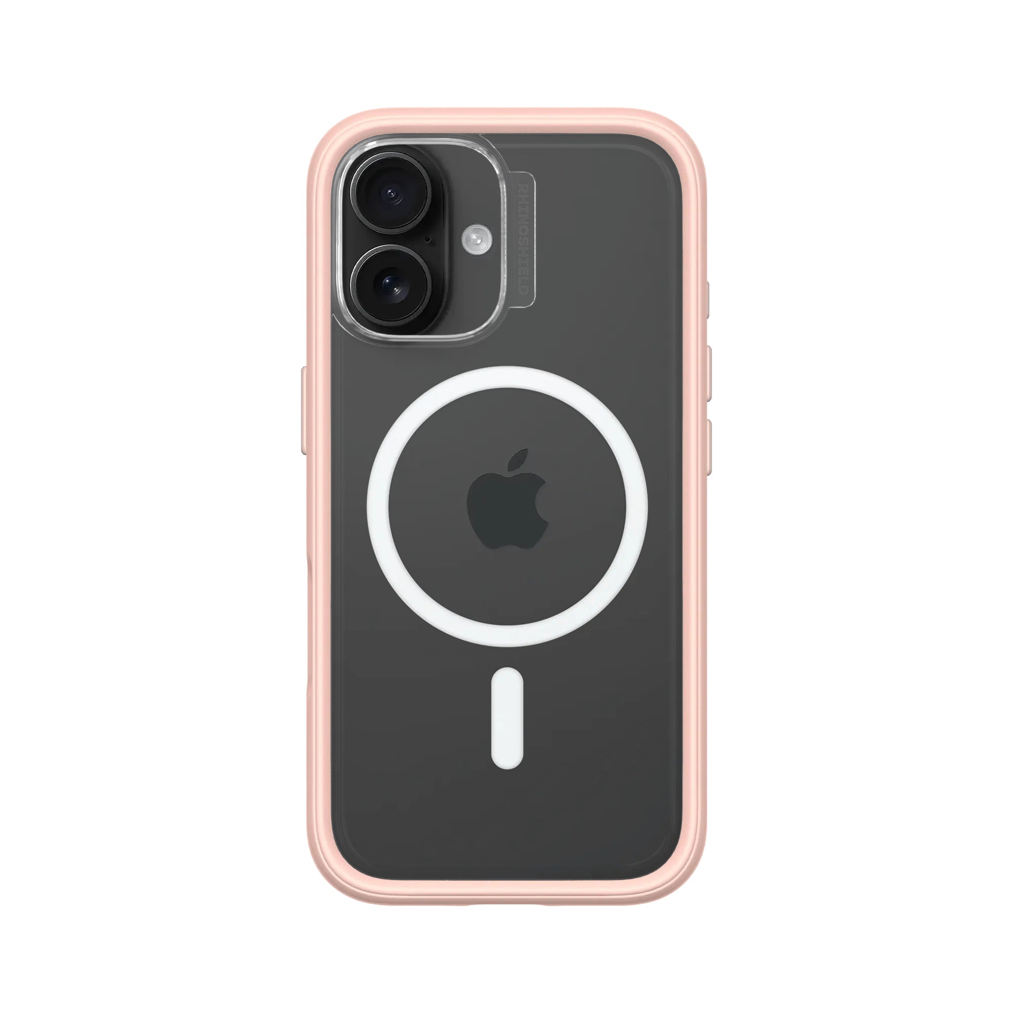 RhinoShield Backcover – für Apple iPhone 16 – rosa/transparent – Acryl/TPE – MagSafe-kompatibel