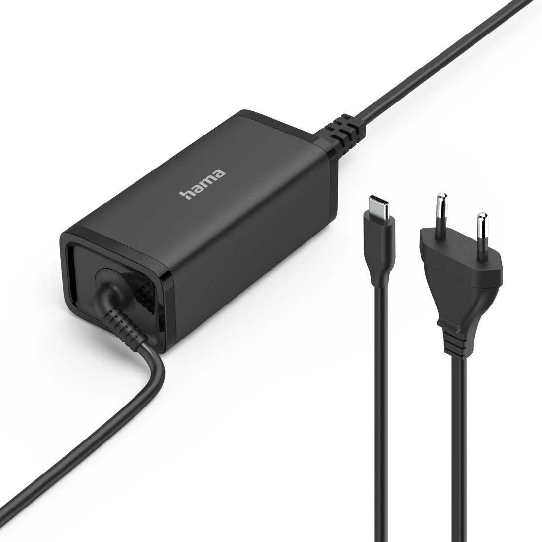 Hama 00200024 USB-Ladegerät 100 W – USB-C×1 – PD 3.0, GaN – für Nintendo, Google, Huawei u. a. – Schwarz