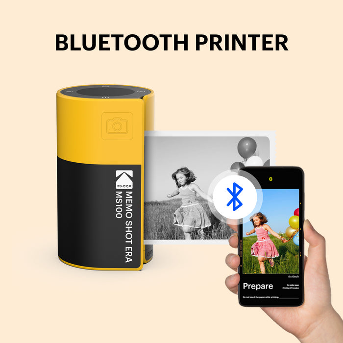 Kodak Memo Shot ERA MS100 Yellow – Mobildrucker, Bluetooth, NFC, inkl. Akku