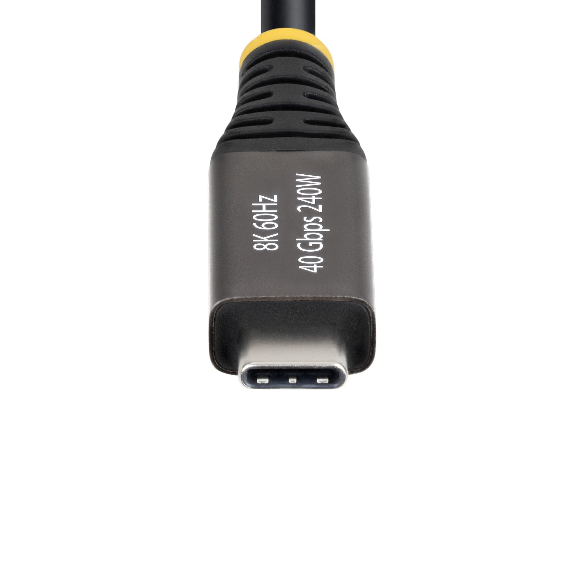 StarTech.com USB-C auf USB-C Kabel – USB4 40 Gbit/s – 2 m – PD 240 W – 8K/60 – Aktiv, TPE-Mantel – Schwarz