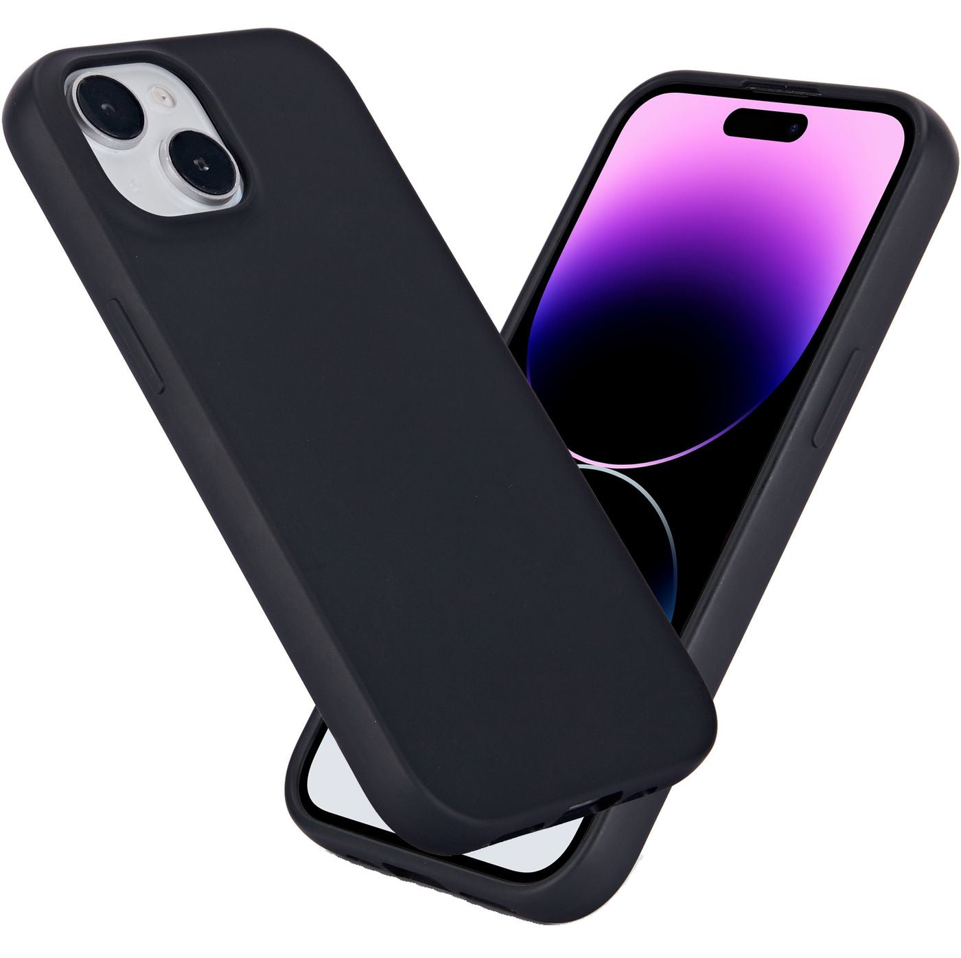 eSTUFF INFINITE (GRS) VIENNA – Backcover – für Apple iPhone 15, TPU, Schwarz