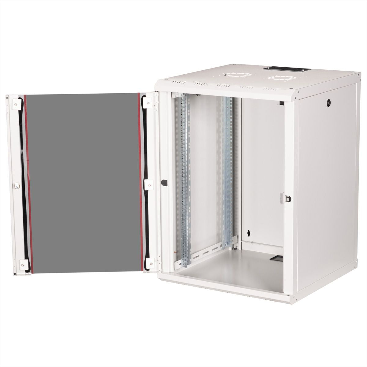 ROLINE Pro – 19" Wandverteiler 16U, IP20, abschliessbar, 600 × 600 × 818 mm, lichtgrau, Stahl