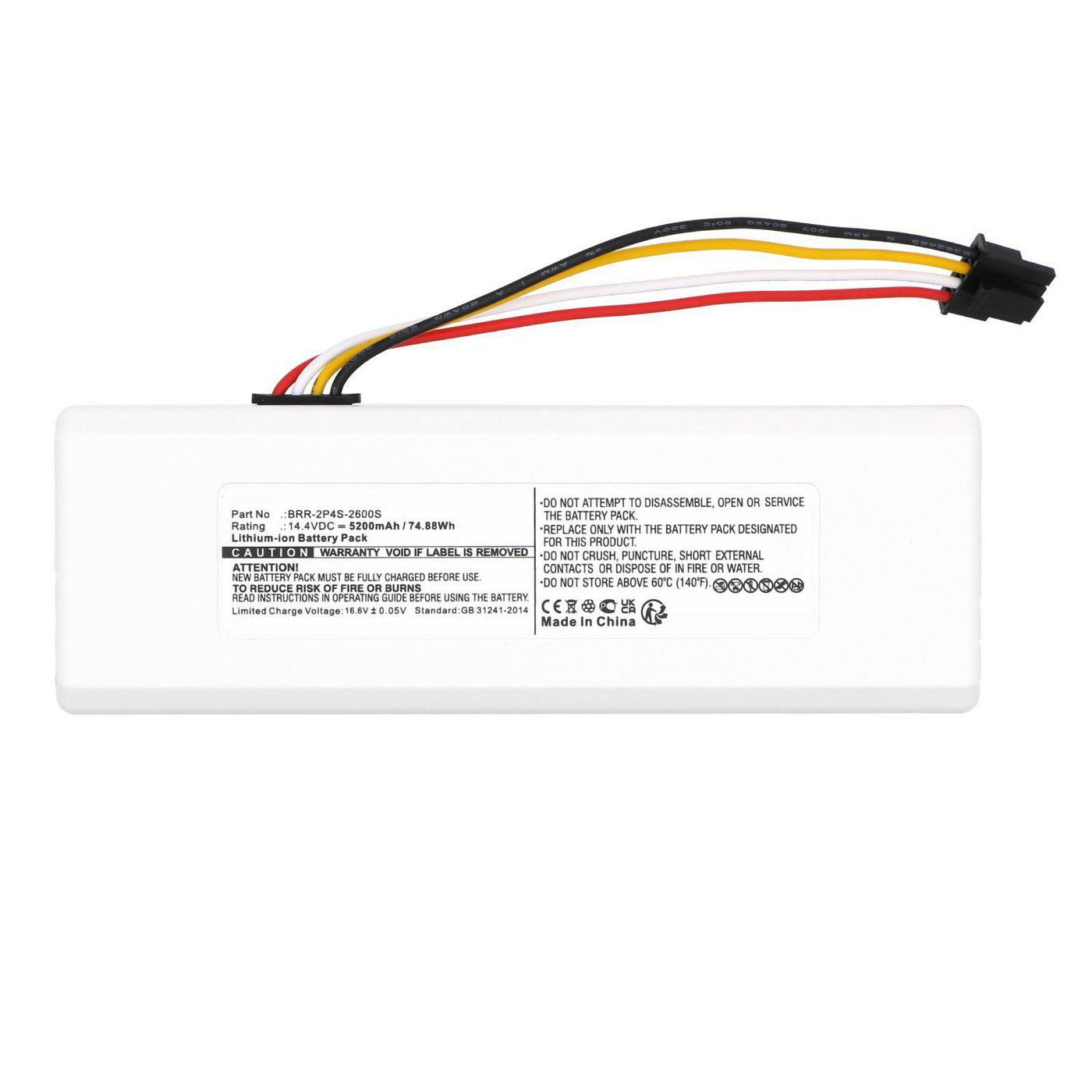 CoreParts Akku 14,4 V 5200 mAh 74,88 Wh – für Dreame, Xiaomi, Roborock Staubsauger