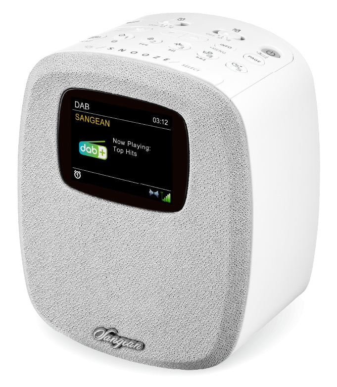 Sangean DCR-83 – Radiowecker DAB+/UKW, Bluetooth – Weiss