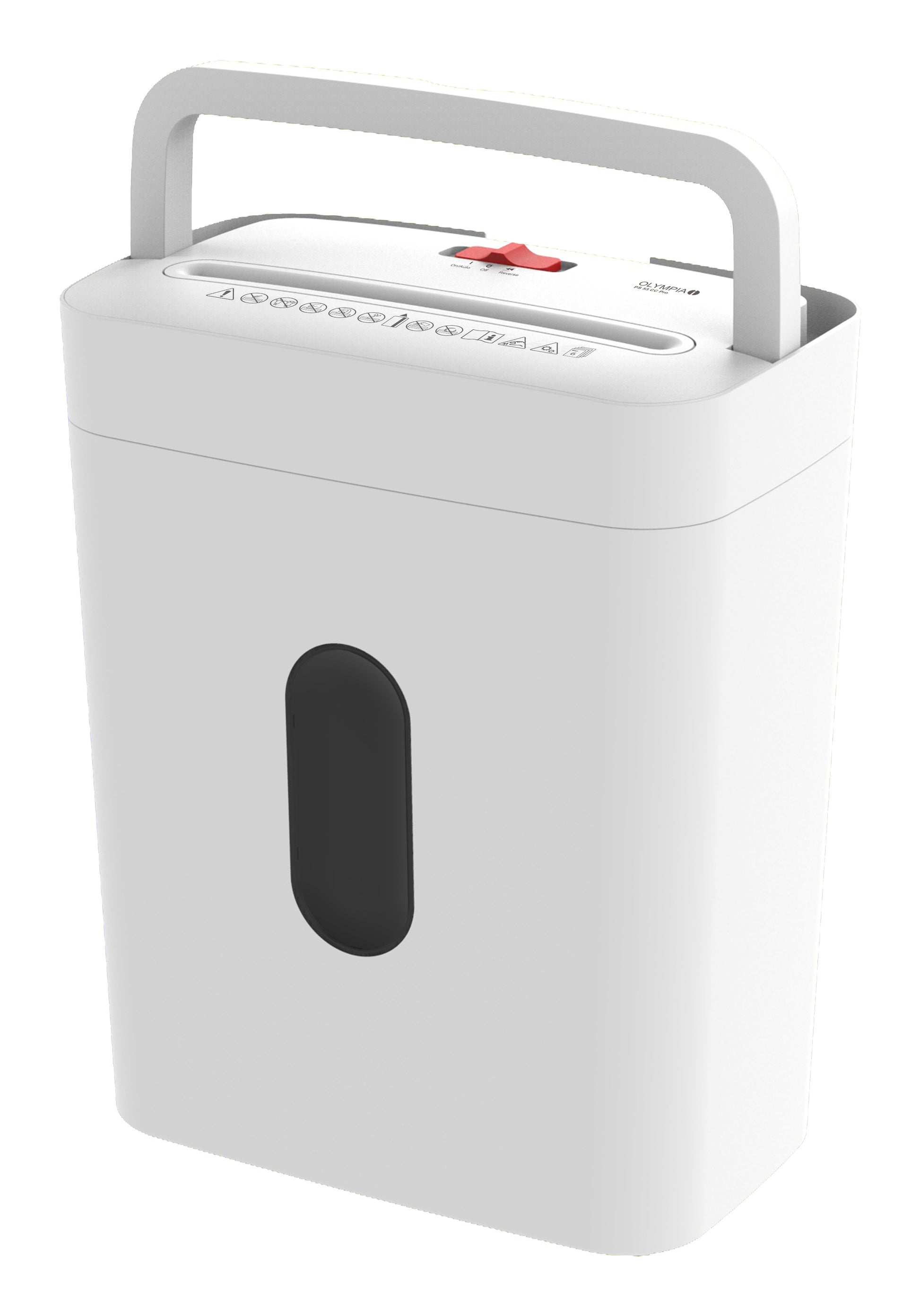 Olympia PS 53CC Pro Aktenvernichter – Partikelschnitt, P-4, 4 × 40 mm, 6 Blatt, 15 l, Kreditkarten