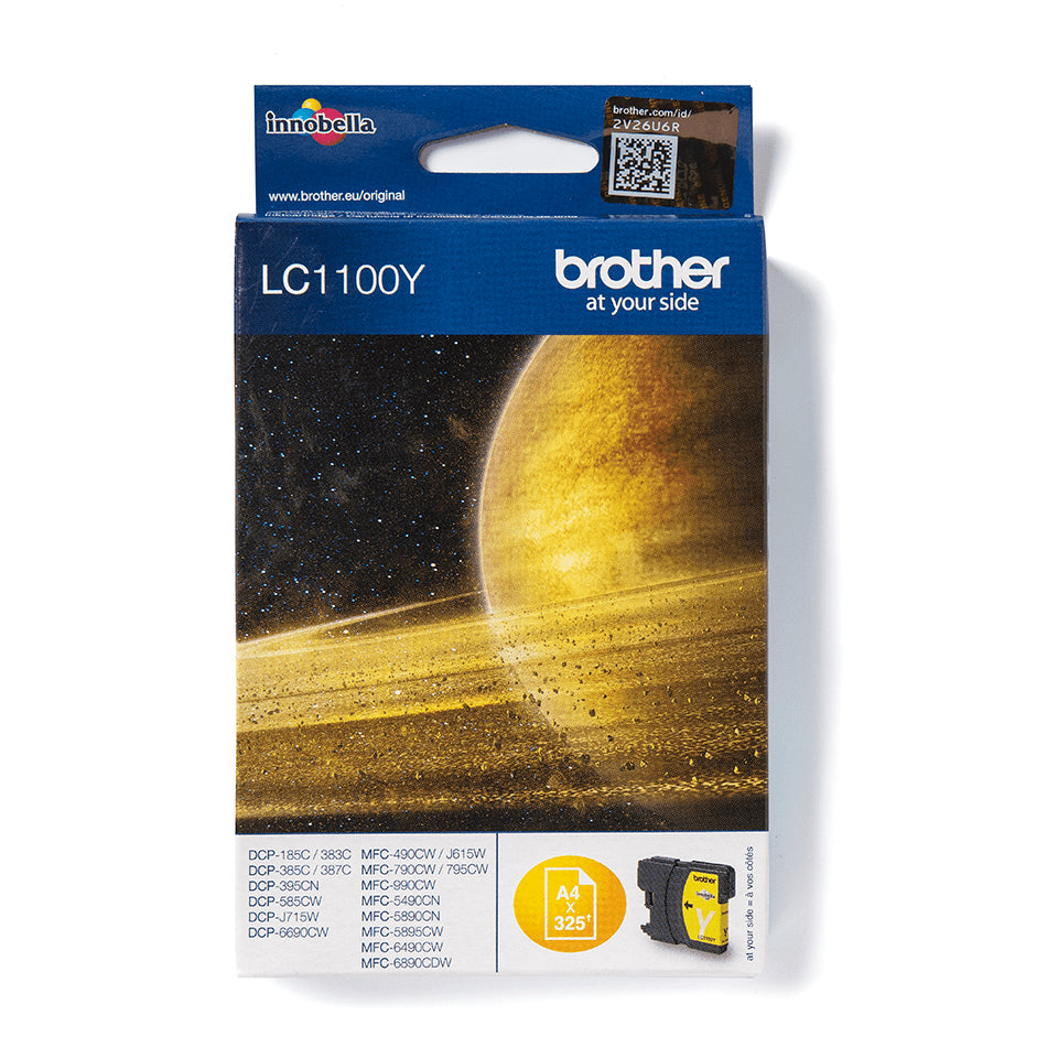 Brother LC1100Y Gelbe Tintenpatrone (Original) – 325 Seiten – für LC1100Y