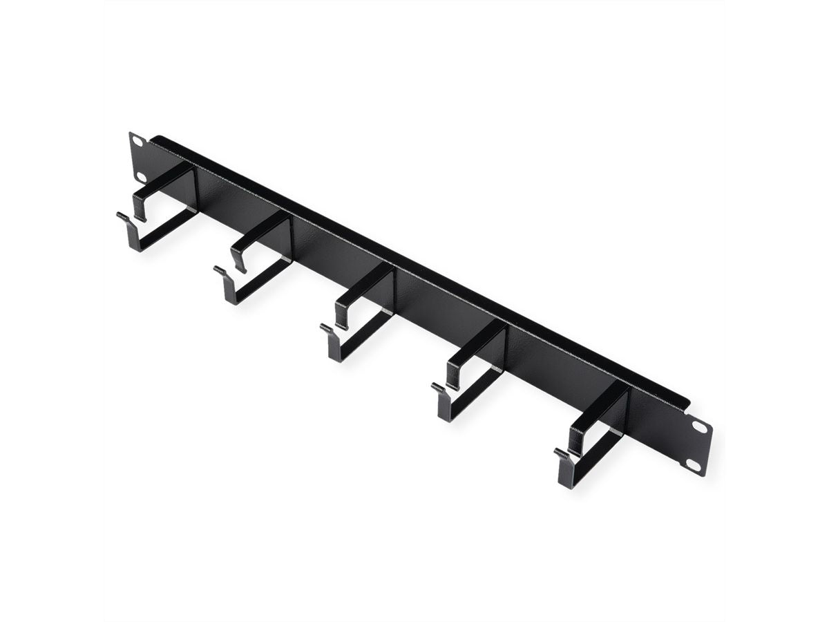 ROLINE 19" Kabelmanager – 1U – 480 × 44 × 80 mm – Stahl – Schwarz