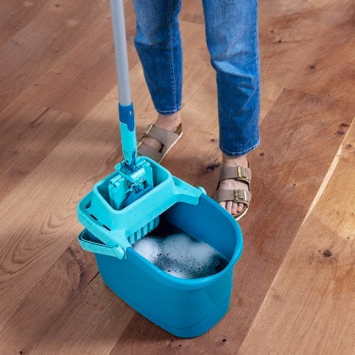 Leifheit Flachwischer Power Clean M – türkis – Mikrofaser