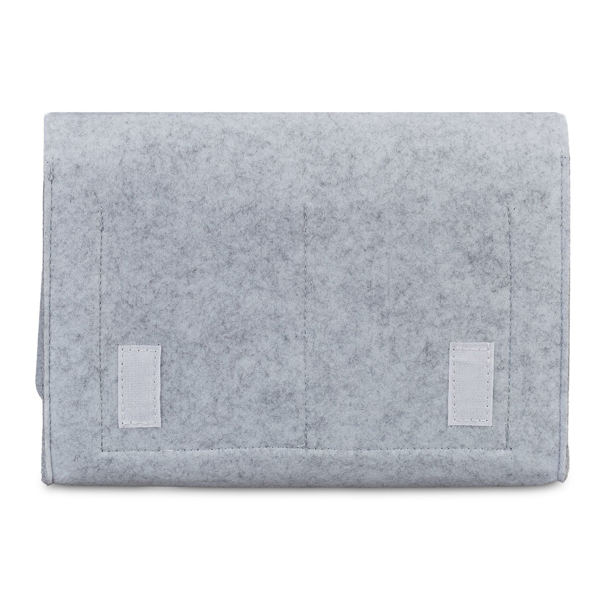 Relaxdays Aufbewahrungstasche – Filz – Grau – 6 Fächer, mit Klettverschluss – 315 × 270 × 50 mm
