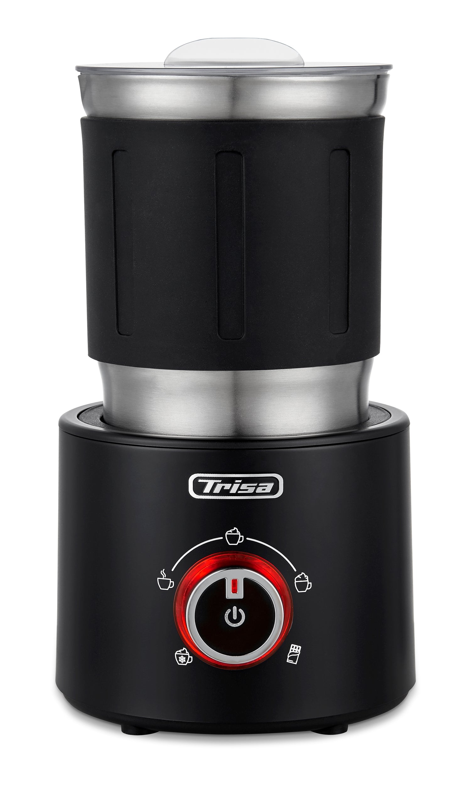 Trisa Milchaufschäumer Milky Air Pro – 400 ml, 650 W, heiss & kalt – schwarz/silber