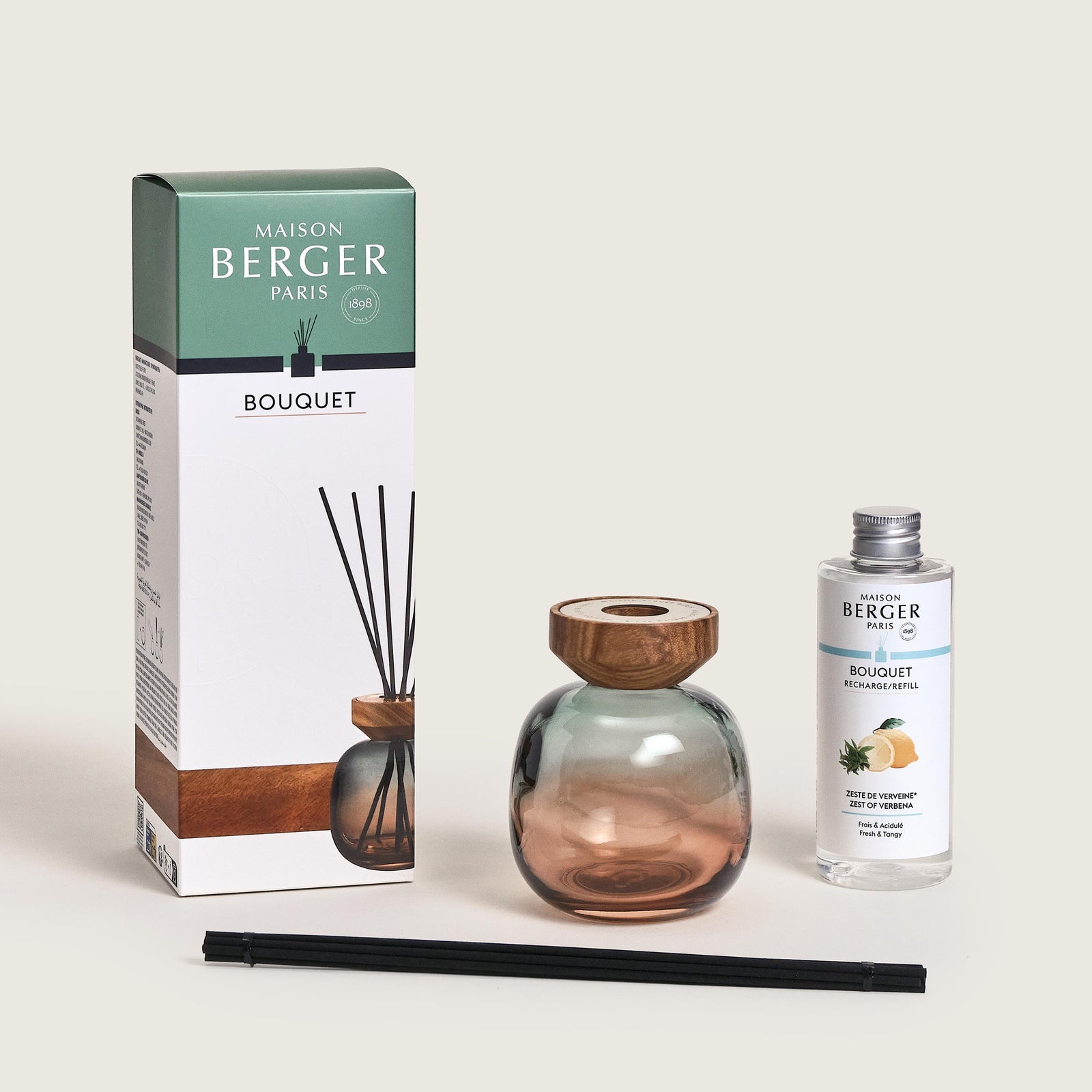 Maison Berger Paris Grüne Blätter – Wärme-Aroma-Diffusor, Duftflasche, 260 ml, grün