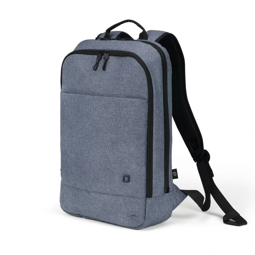 DICOTA Notebook-Rucksack Eco Backpack Slim MOTION – für 14,1", rPET-Polyester – Blue Denim, 270 × 410 × 100 mm