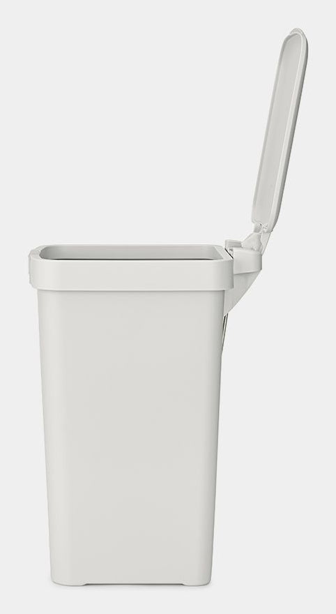 Brabantia Treteimer StepUp – 10 l – Recycling-Kunststoff, rechteckig – hellgrau