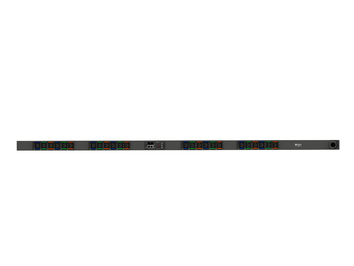 Vertiv Geist Rack-PDU Switched 0U, 3-phasig 11 kW, 24×(C13 + C19), IEC60309 16 A, 3 m – schwarz