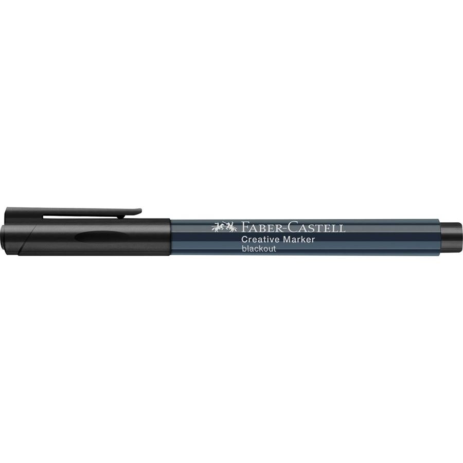 Faber-Castell Non-Permanent-Marker Creative – Rundspitze 1,5 mm – Blackout – trocken abwischbar