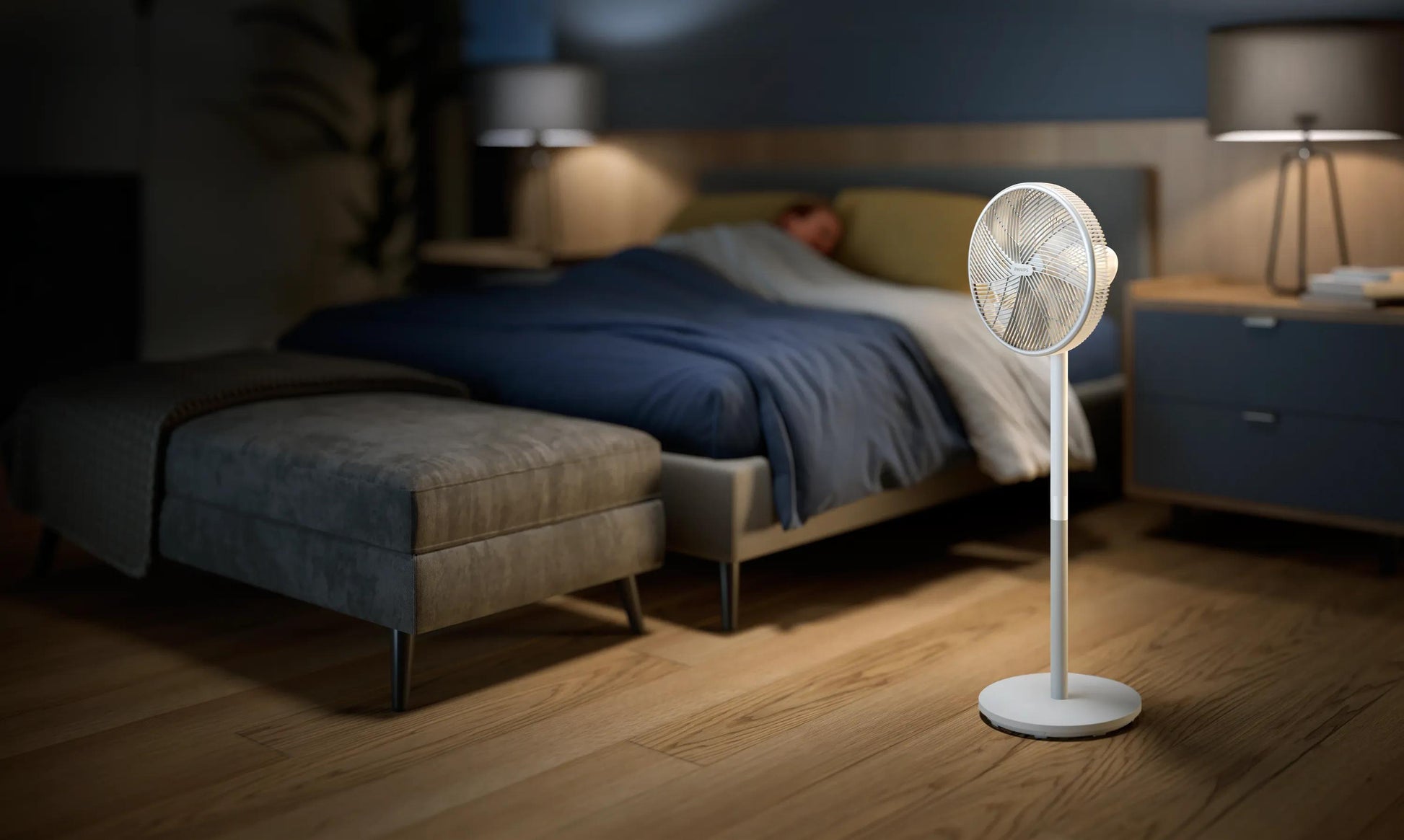 Philips Standventilator CX2550/00 – 40 cm, 3 Stufen, oszillierend, Timer, 48 W, 46 dB, Weiss