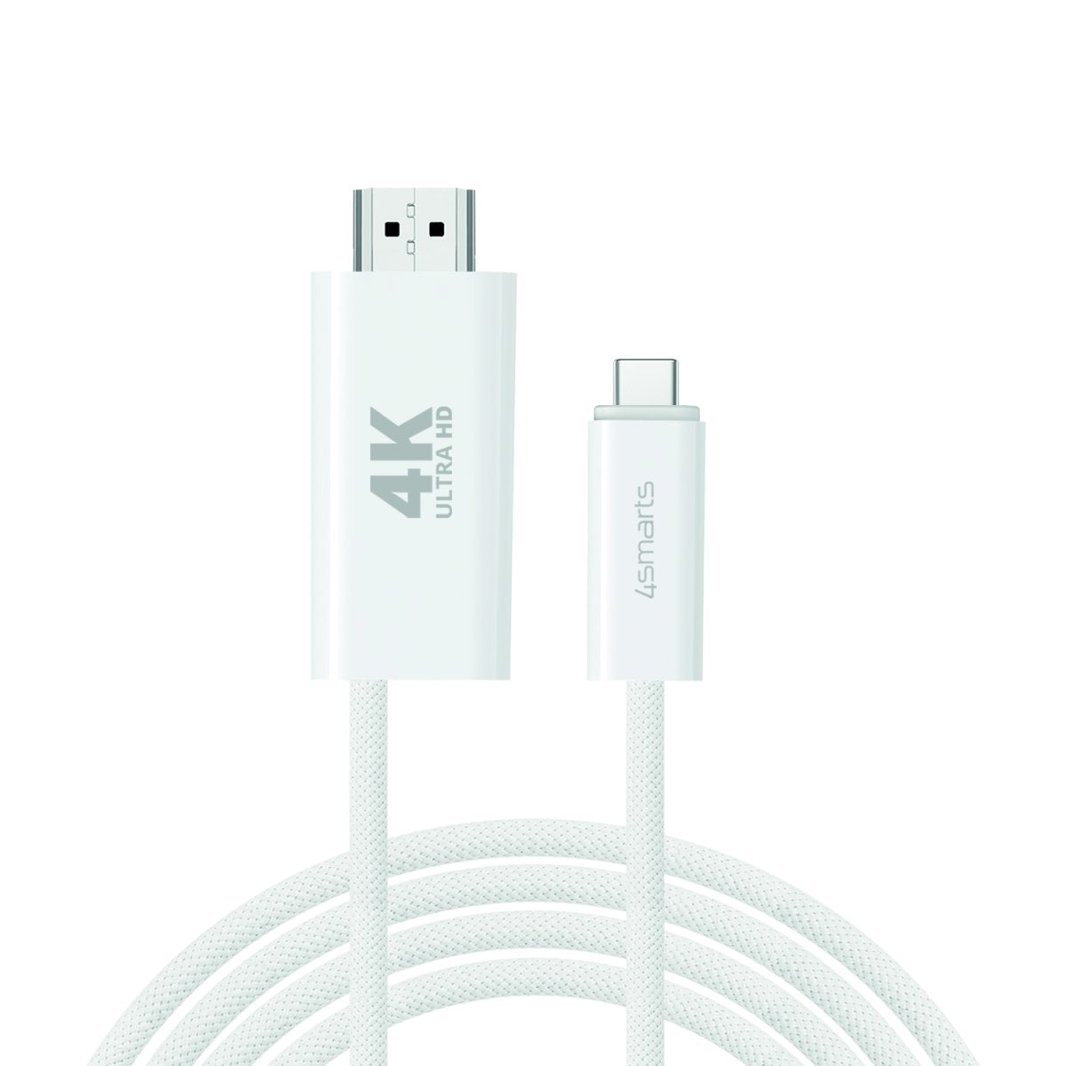 4smarts USB-C auf HDMI Kabel 4K – 2 m – Weiss