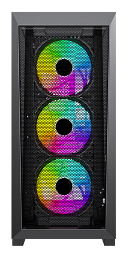 Xilence X912.ARGB – PC-Gehäuse (Midi-Tower) – ATX, Schwarz, 3×ARGB, 1×120 mm, 1×USB-C, GPU bis 375 mm