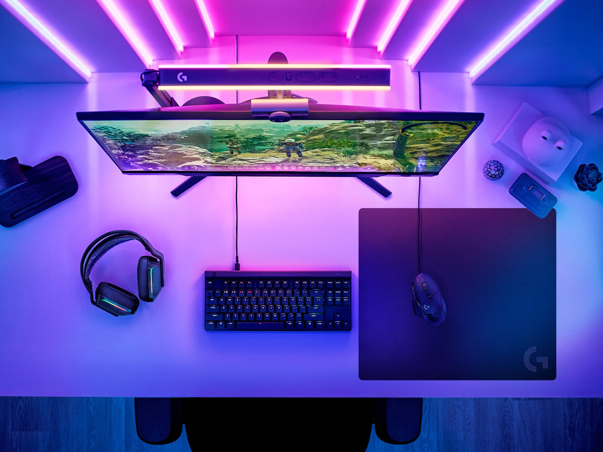 Logitech G 740 – Gaming-Mauspad – L – Textil – Schwarz – 460 × 400 mm – rutschfest