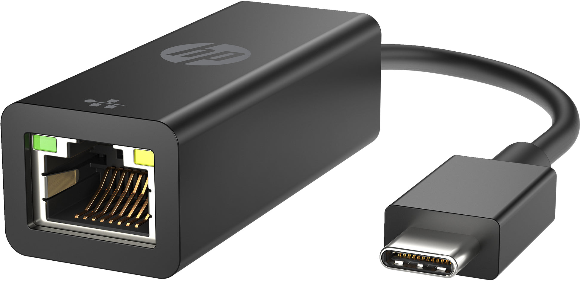 HP Netzwerkadapter USB-C zu RJ-45 – 1 Gbit/s, 0,1 m, für Windows 10/11, ChromeOS, Schwarz