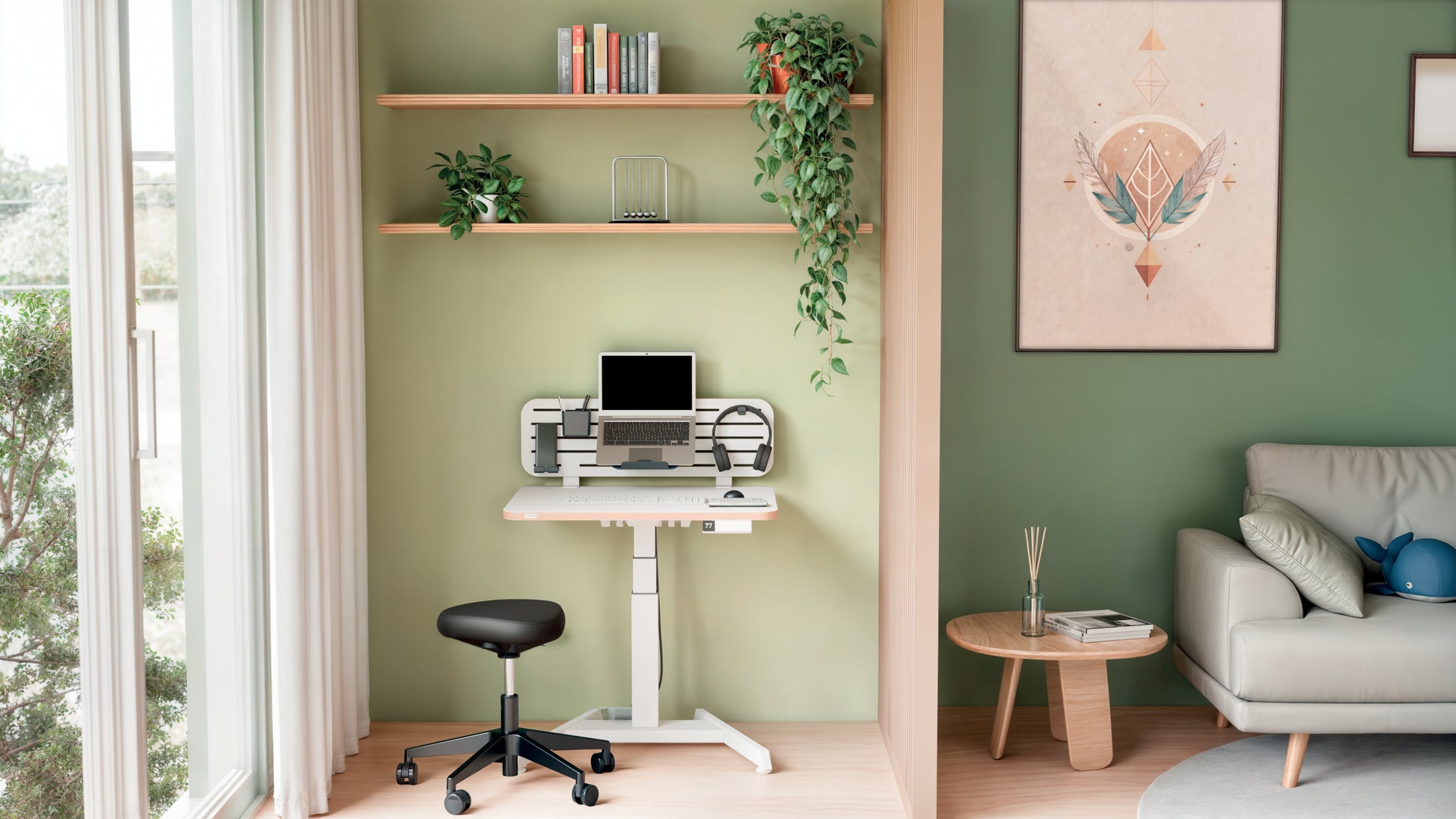 Leitz Hocker Ergo – Sitzhöhe 46–59 cm, 110 kg, schwarz
