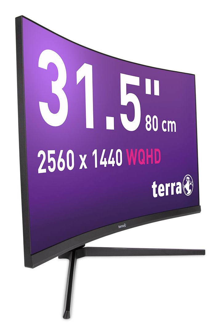 TERRA 3285W HA – Monitor, LCD, Gebogen, USB-C, HDMI, DisplayPort, Schwarz