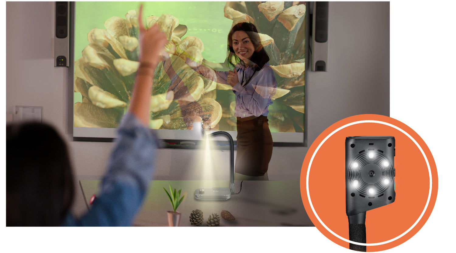 AVer U50PLUS – Visualizer/Dokumentenkamera, 4K60, 16× optischer Zoom, 420×315 mm, USB, schwarz