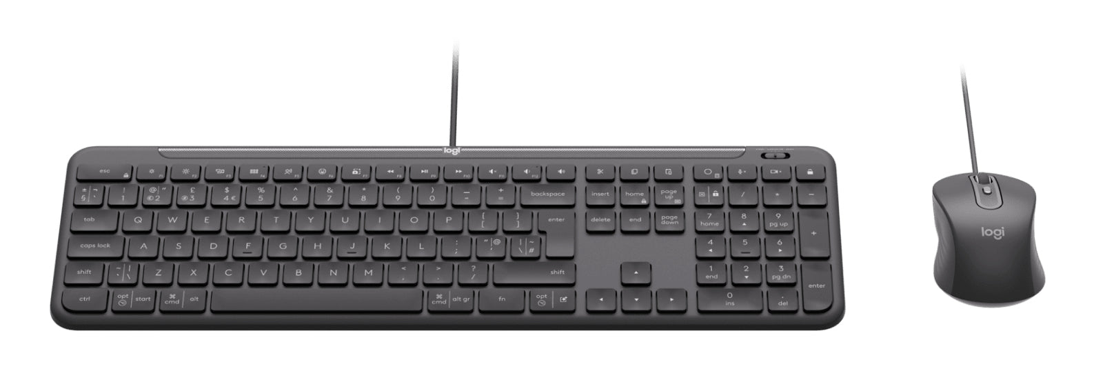 Logitech MK620 for Business – Tastatur- und Maus-Set – Kabelgebunden, USB-C – QWERTY (UK-INT) – Graphit
