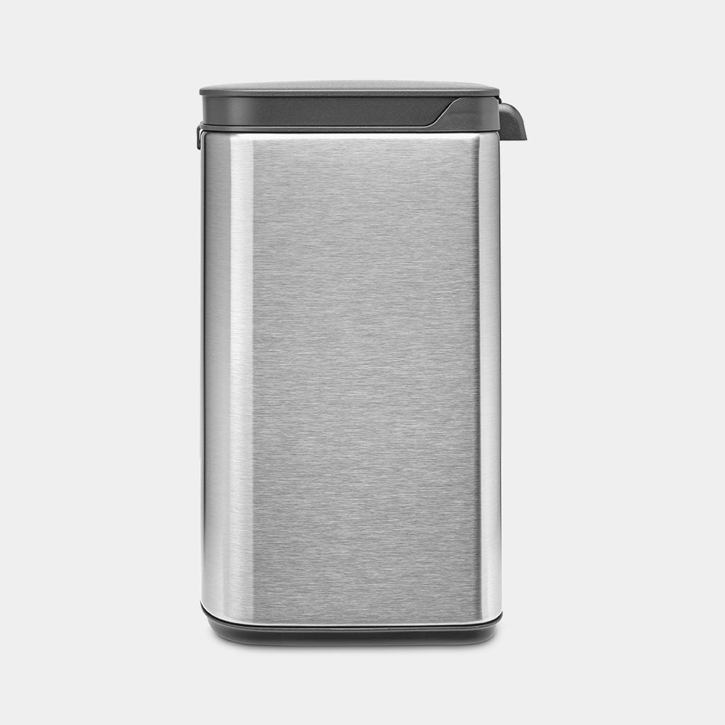 Brabantia Kosmetikeimer Bo – 4 l – Stahl, rechteckig – silber matt – Soft-Close, Anti-Fingerprint
