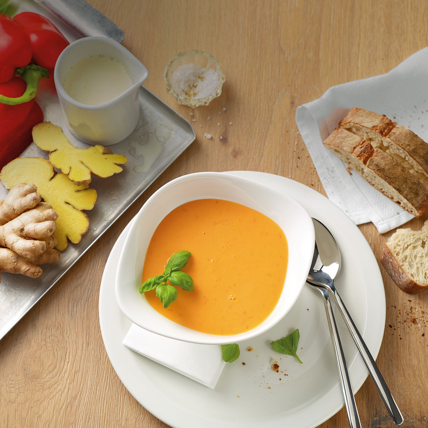 Villeroy & Boch Suppenschale Vapiano – 2er Set, 414 ml, 15,6 × 18,0 × 9,1 cm, Porzellan, spülmaschinenfest