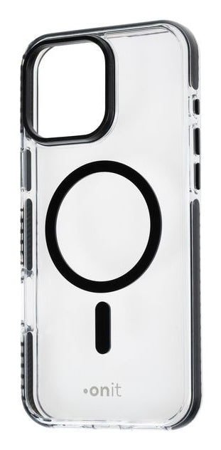 ONIT Backcover – für Apple iPhone 16 Pro Max, MagSafe, PC+TPE+TPU, schwarz/transparent, bis 3 m sturzsicher