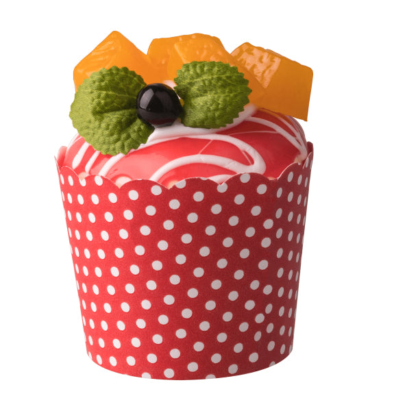 Demmler Back-/Muffinbecher Punkte, Papier/Karton, 125 ml, weiss/rot – FSC – 12 Stk.