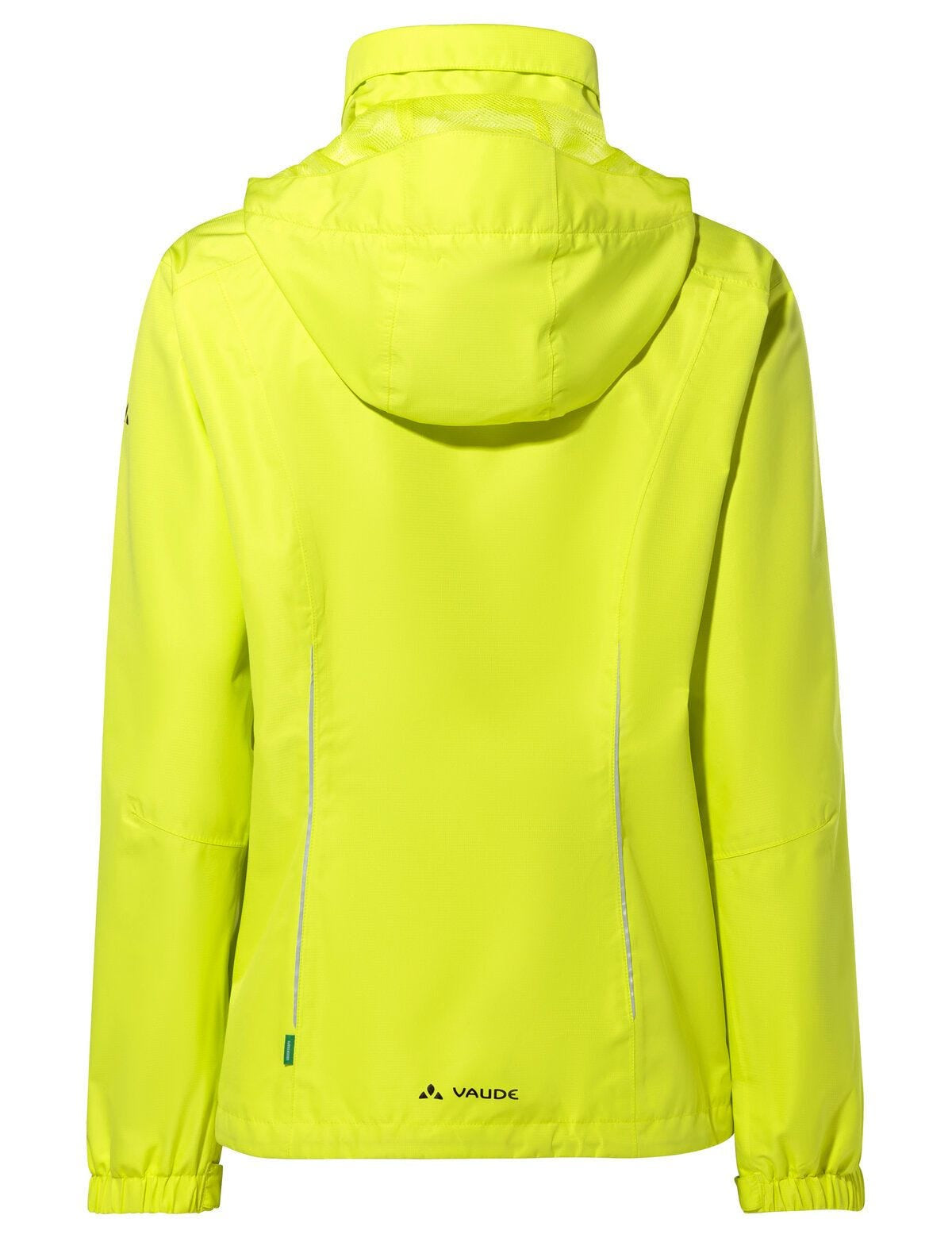 VAUDE Regenjacke Escape Bike Light – Grösse 38 – Hellgrün, Polyester, Wasserdicht, mit Kapuze