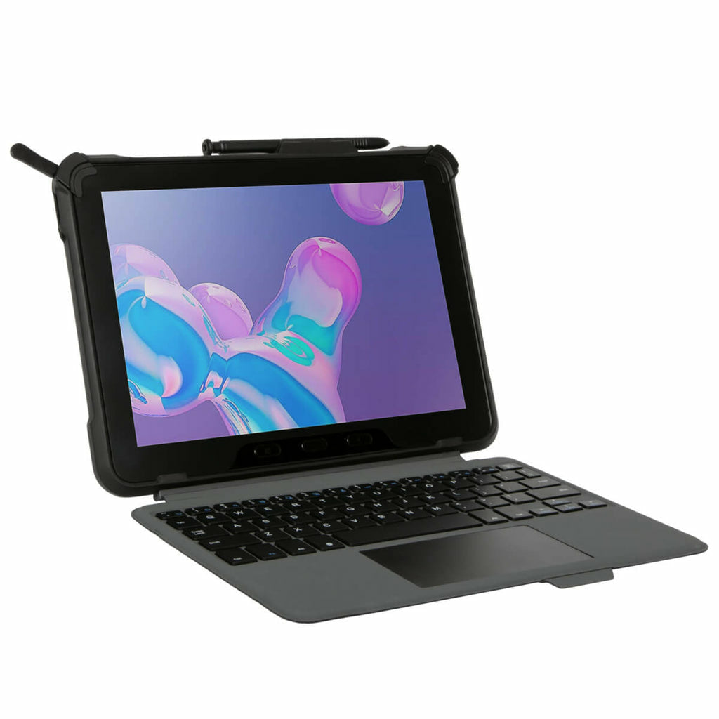 Targus Tastatur-Case für Samsung Tab Active4 Pro – Smart Connector, QWERTY (EN), mit Trackpad – Schwarz