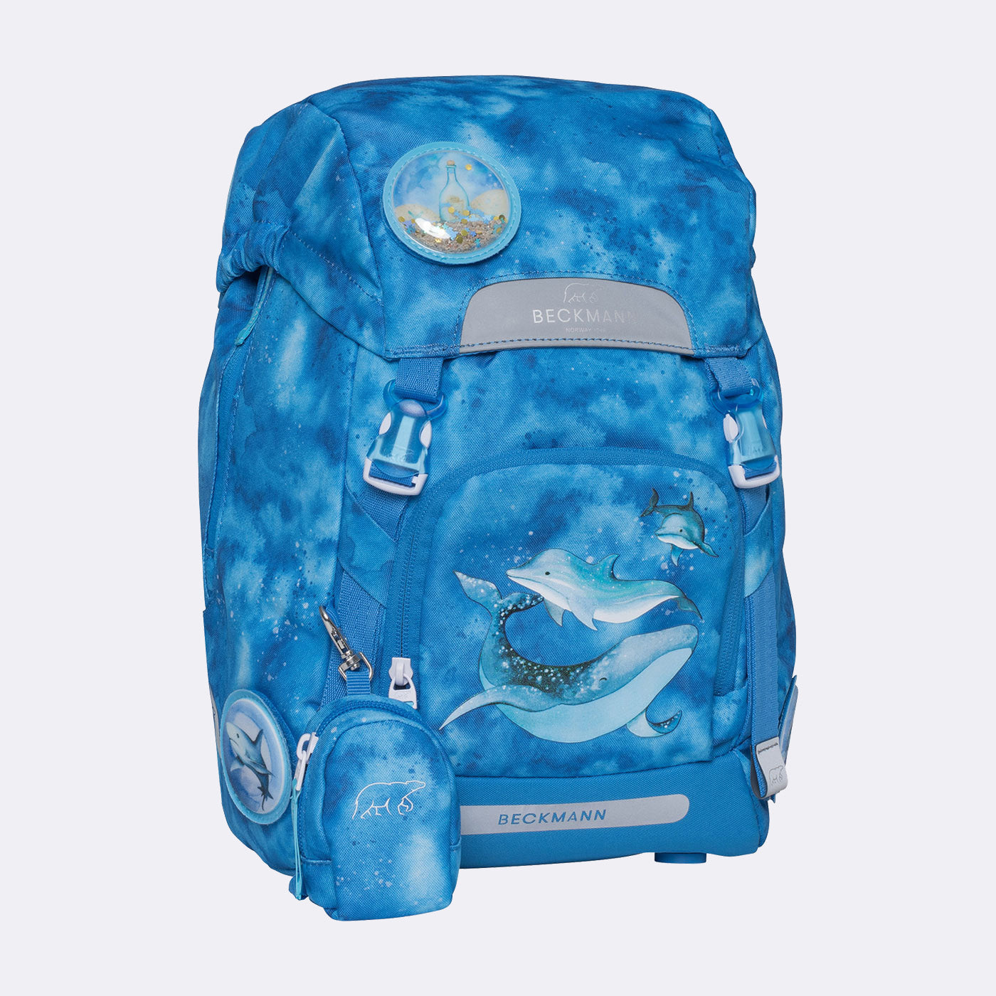 Beckmann Classic – Schulrucksack-Set 6-teilig, Ocean, 22 l, 24×37×25 cm